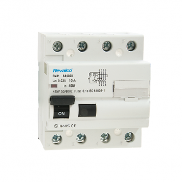 Interruptor diferencial Revalco 2P 40A 30mA 10kA RV31-E (ClaseAC)